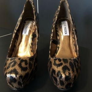 Steve Madden Heels Leopard Size 6